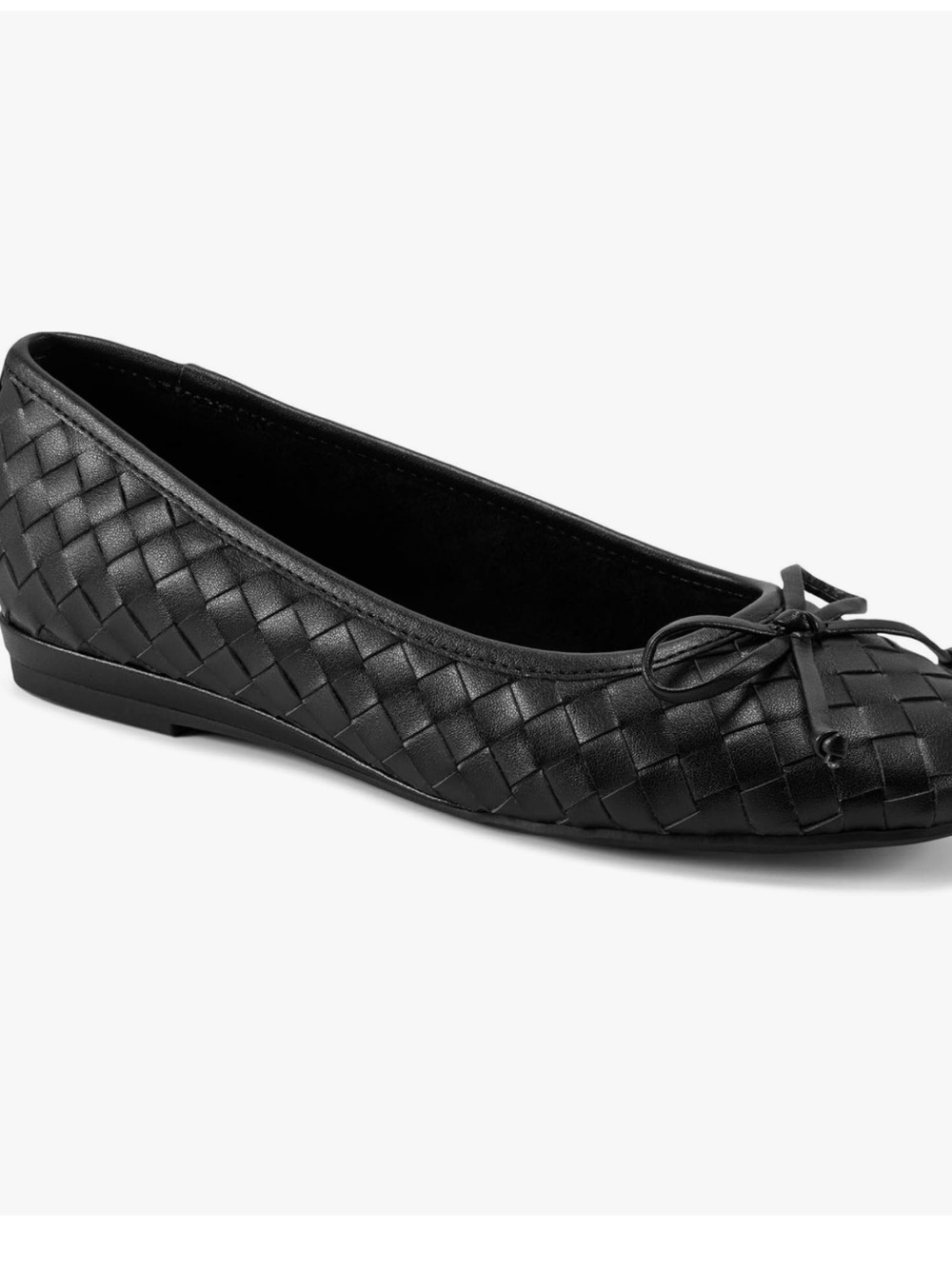 Easy Spirit Black Woven Dayanna Ballet Flats